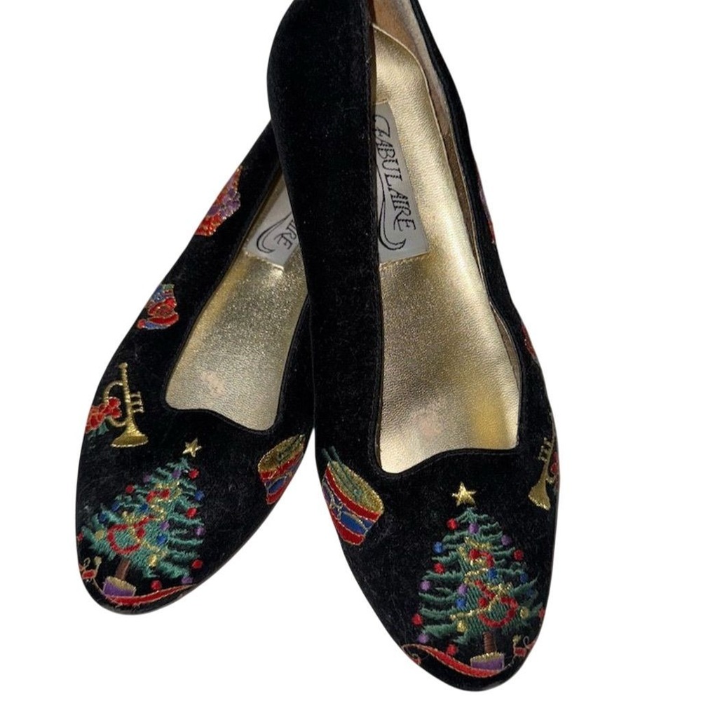 Tabitha Simmons Festive Black Embroidered Loafers
